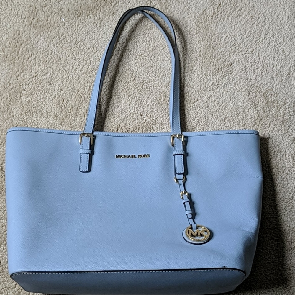 Light Blue Michael Kors Tote